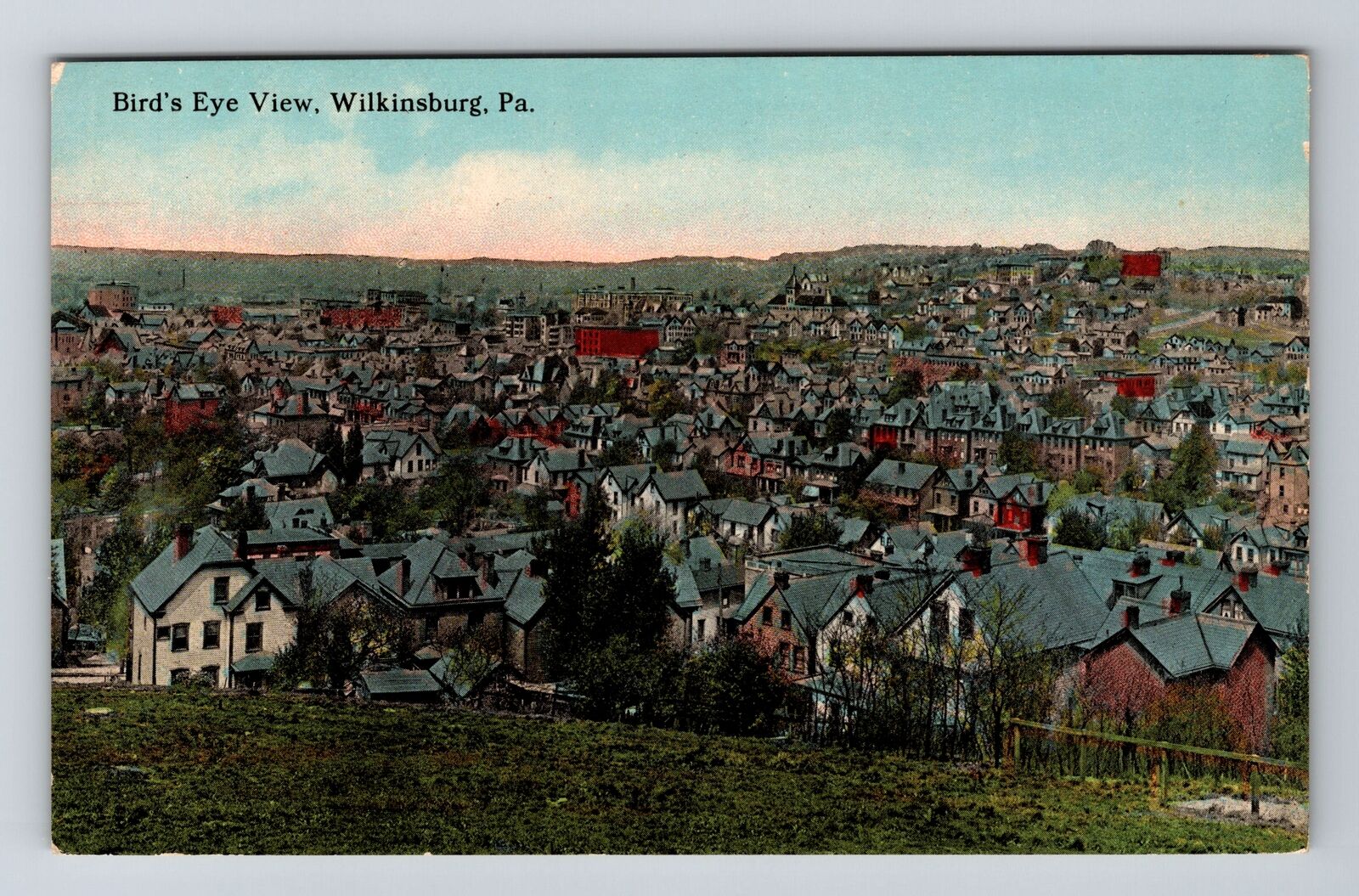 Wilkinsburg PA-Pennsylvania, Bird\'s-Eye View Town, c1910 Vintage Postcard