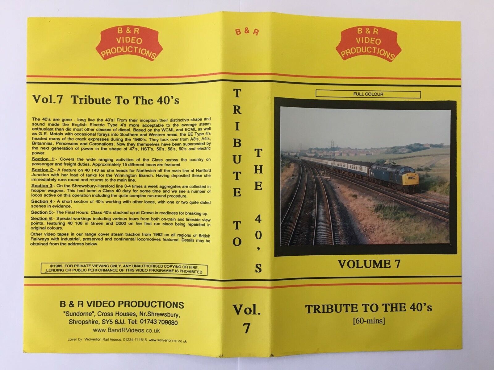 VHS B&R Railway & BFI Videos - Please Select From Listing Some Jim Clemens