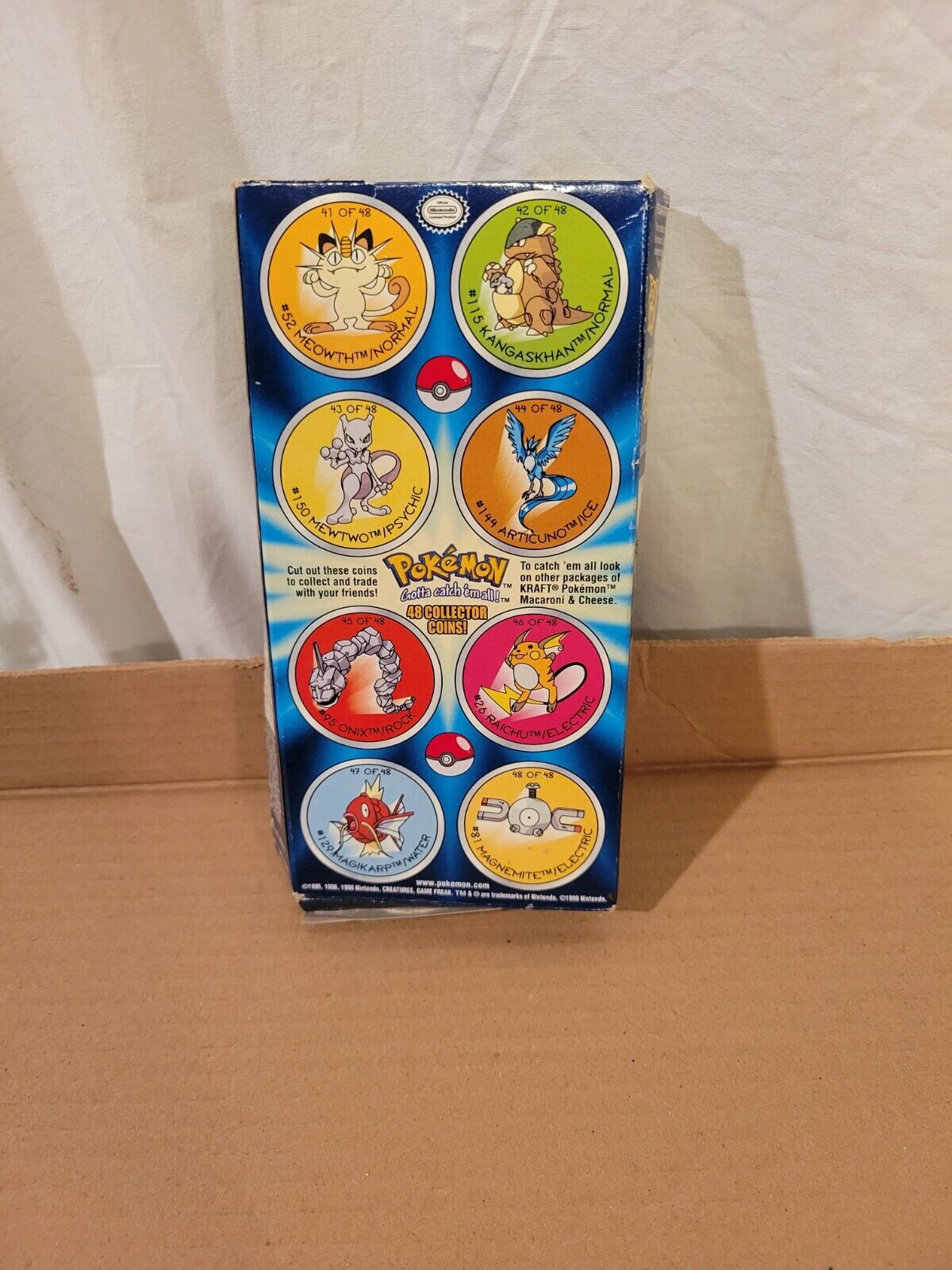 VINTAGE Original Pokemon KRAFT Macaroni & Cheese BOX Mewtwo #6 of 6 Nintendo