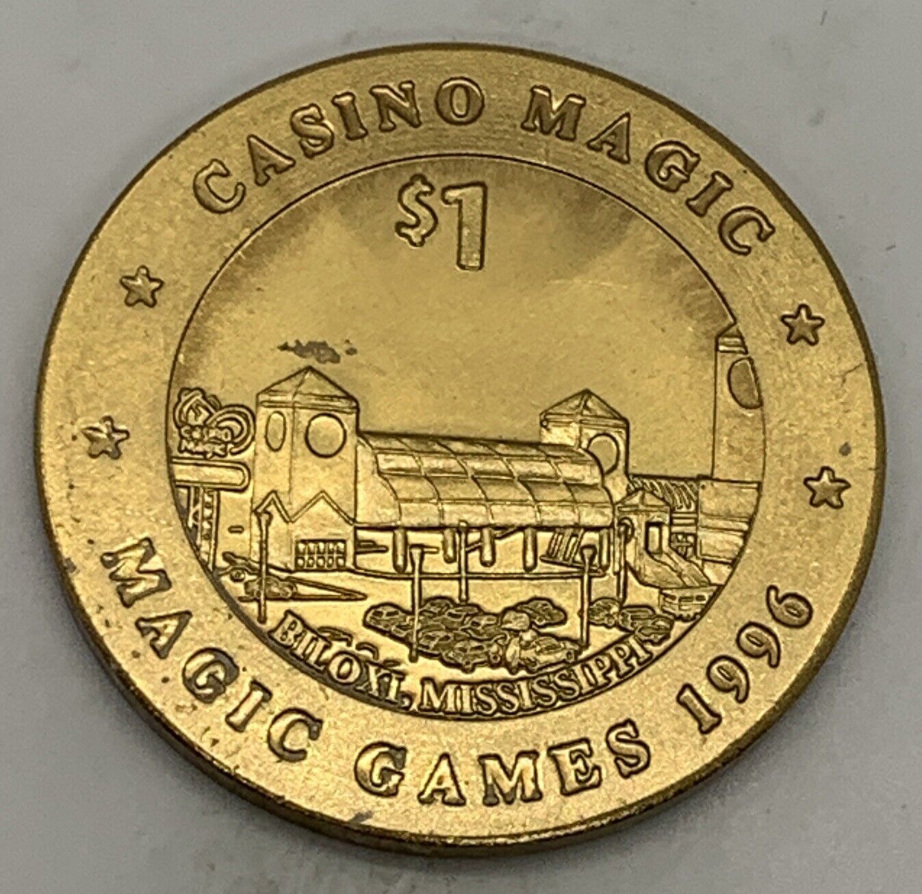 Casino Magic $1 Slot Token Biloxi MS Argentina Greece USA Magic Games 1996