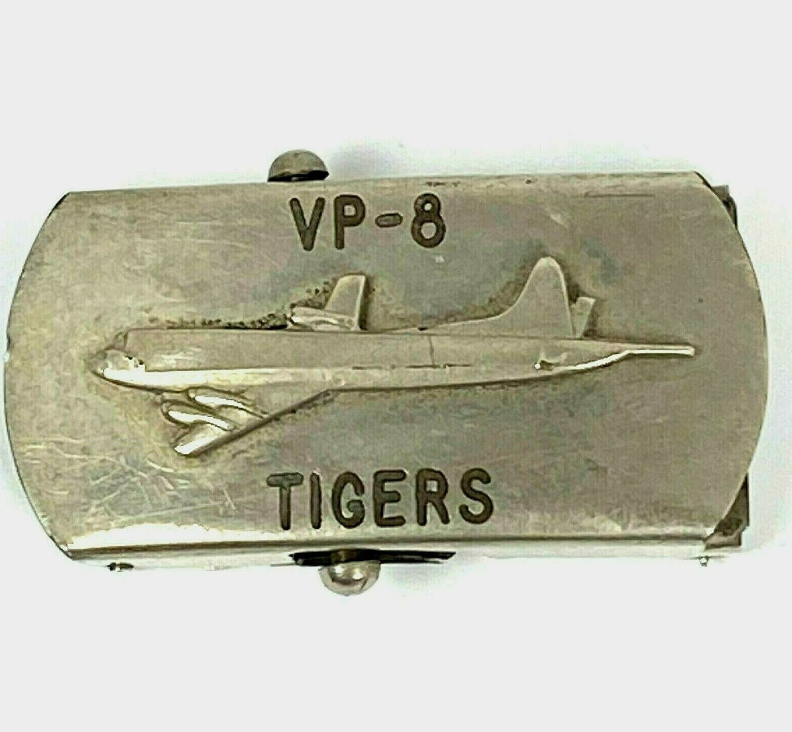 VP-8 Fighting Tigers Air Force Patrol Squadron Belt Buckle Vulcan Bobo Japan VTG