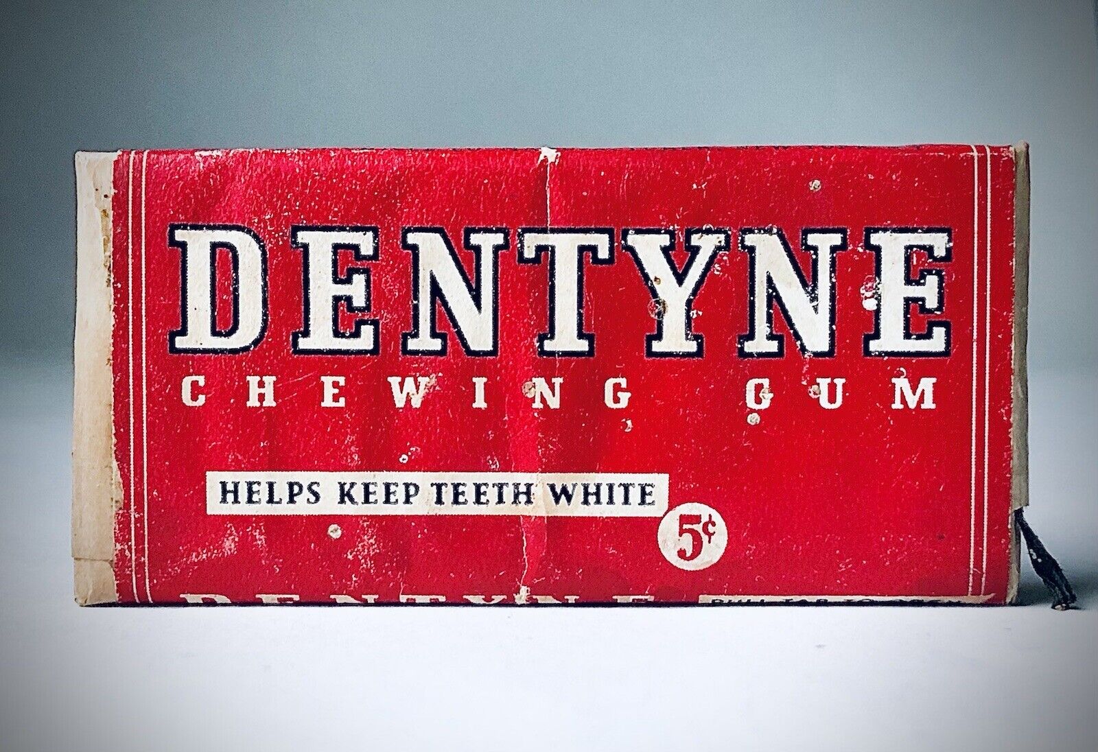 Vintage 1937 American Chicle Company DENTYNE Gum Pack 3” SEALED candy container