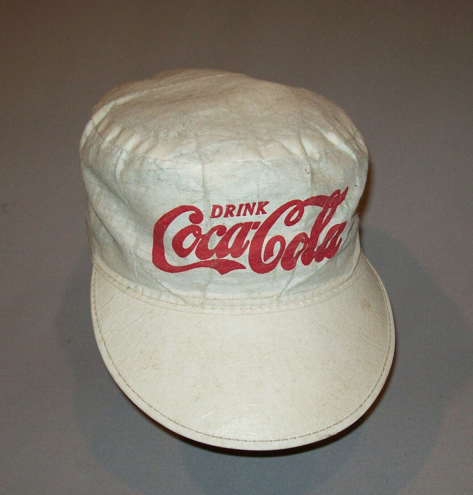 Old Antique Vtg 1930s Drink Coca Cola Painters Paper Cap Size 7.25 Very Nice