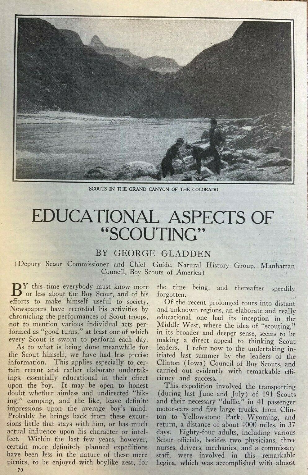 1922 Boy Scouts Educational Aspects of Scouting by George Gladden