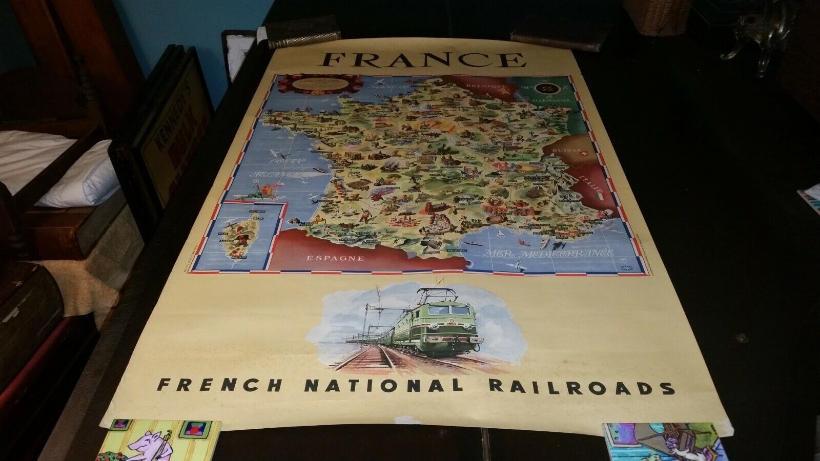 France French National Railroads  Vintage Original Poster 1951