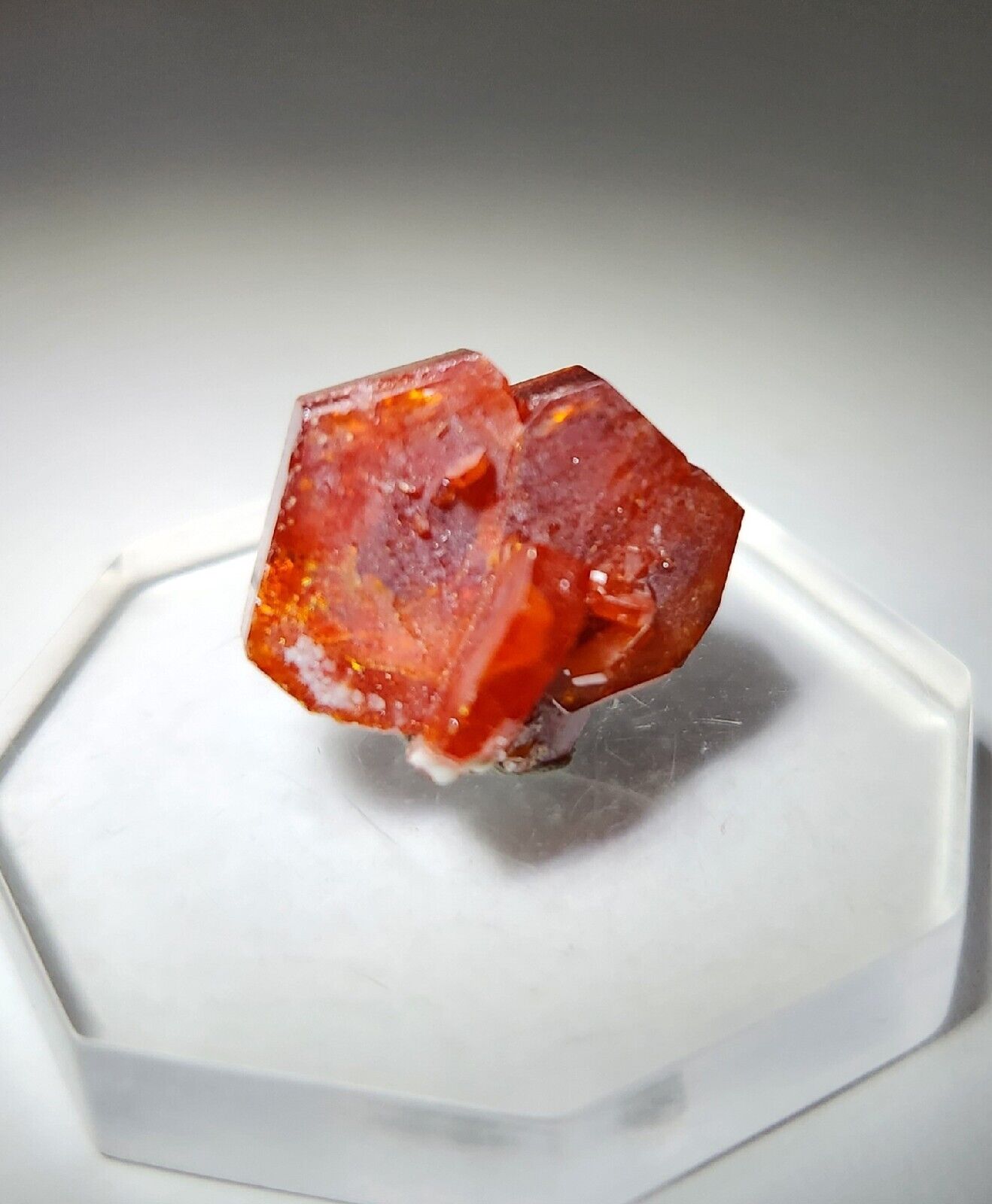 ***FANTASTIC-Sparkling Red Vanadinite crystals on matrix, TN mine Morocco***