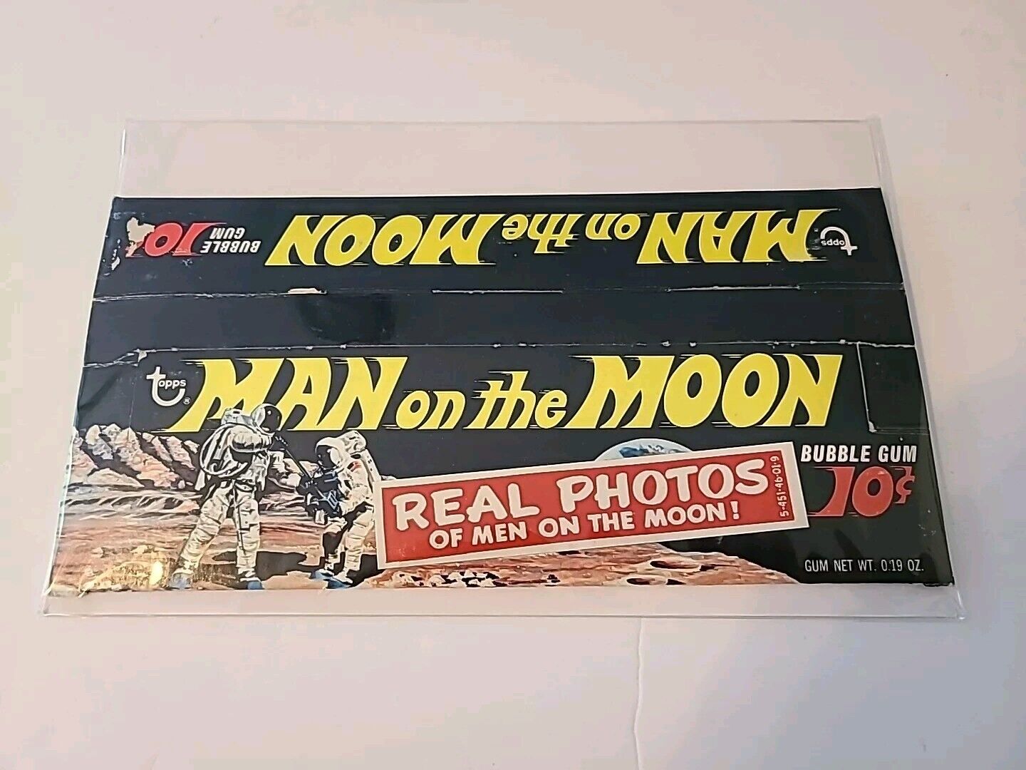 1969 Topps Man On The Moon Empty 10 Cent Display Box Wax Pack Box