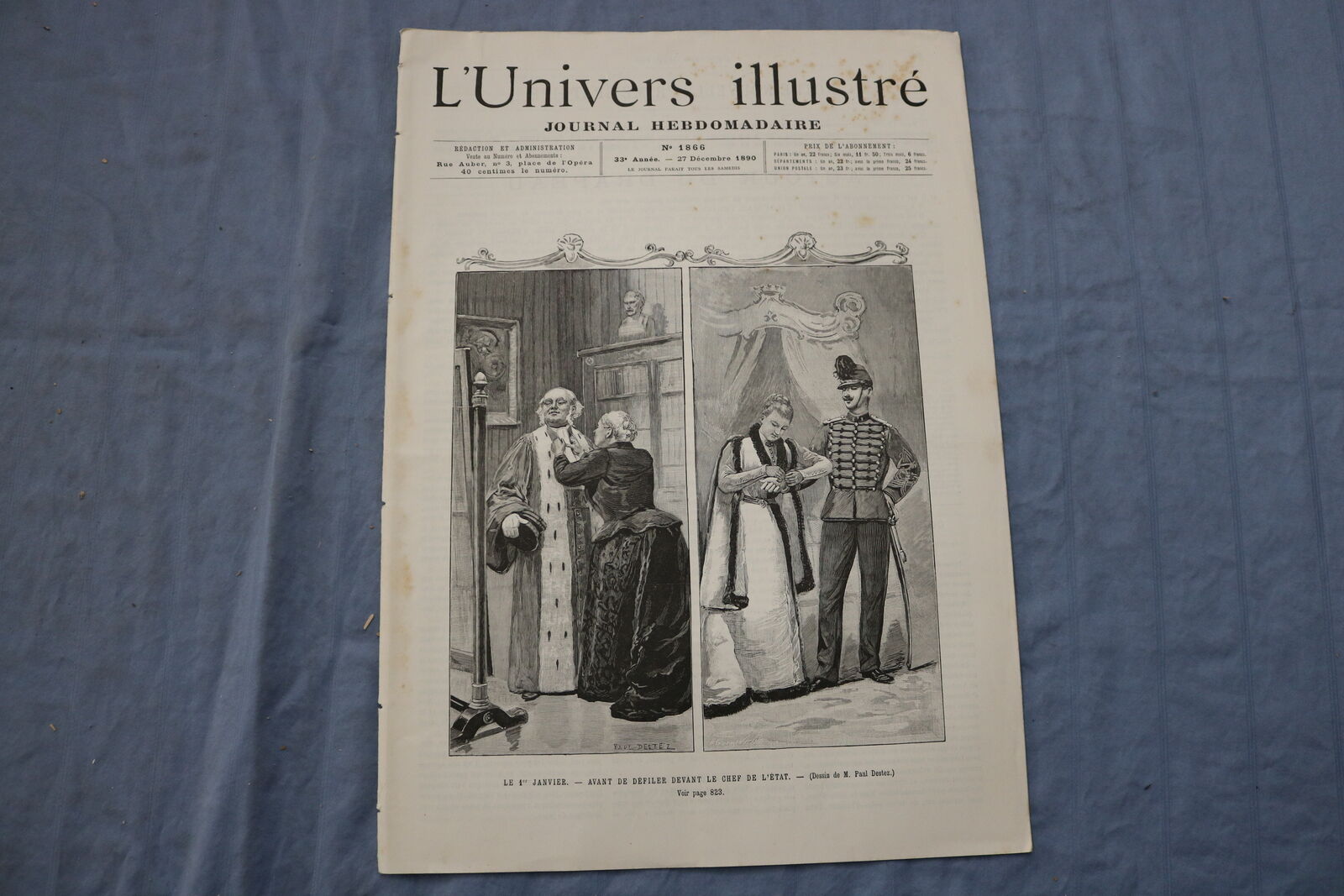 1890 DECEMBER 27 L'UNIVERS ILLUSTRE - LE 1ER JANVIER - FRENCH - NP 8570