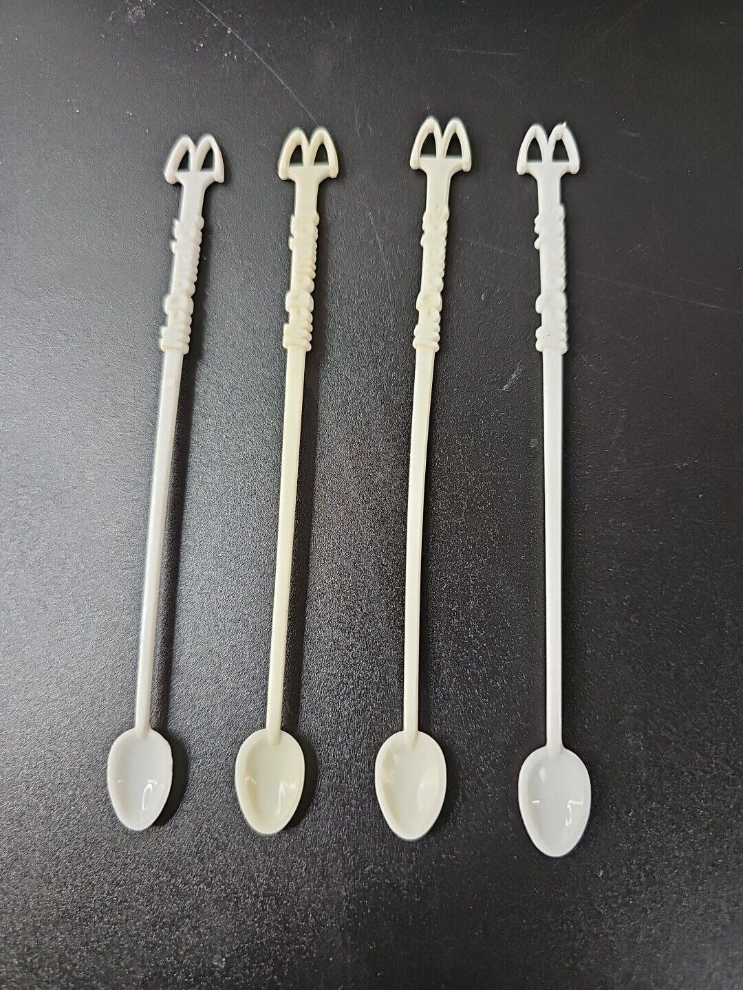 4 Vintage McDonald\'s Logo Hollow Coffee Stir Sticks Spoons McSpoon Swizzle Stick