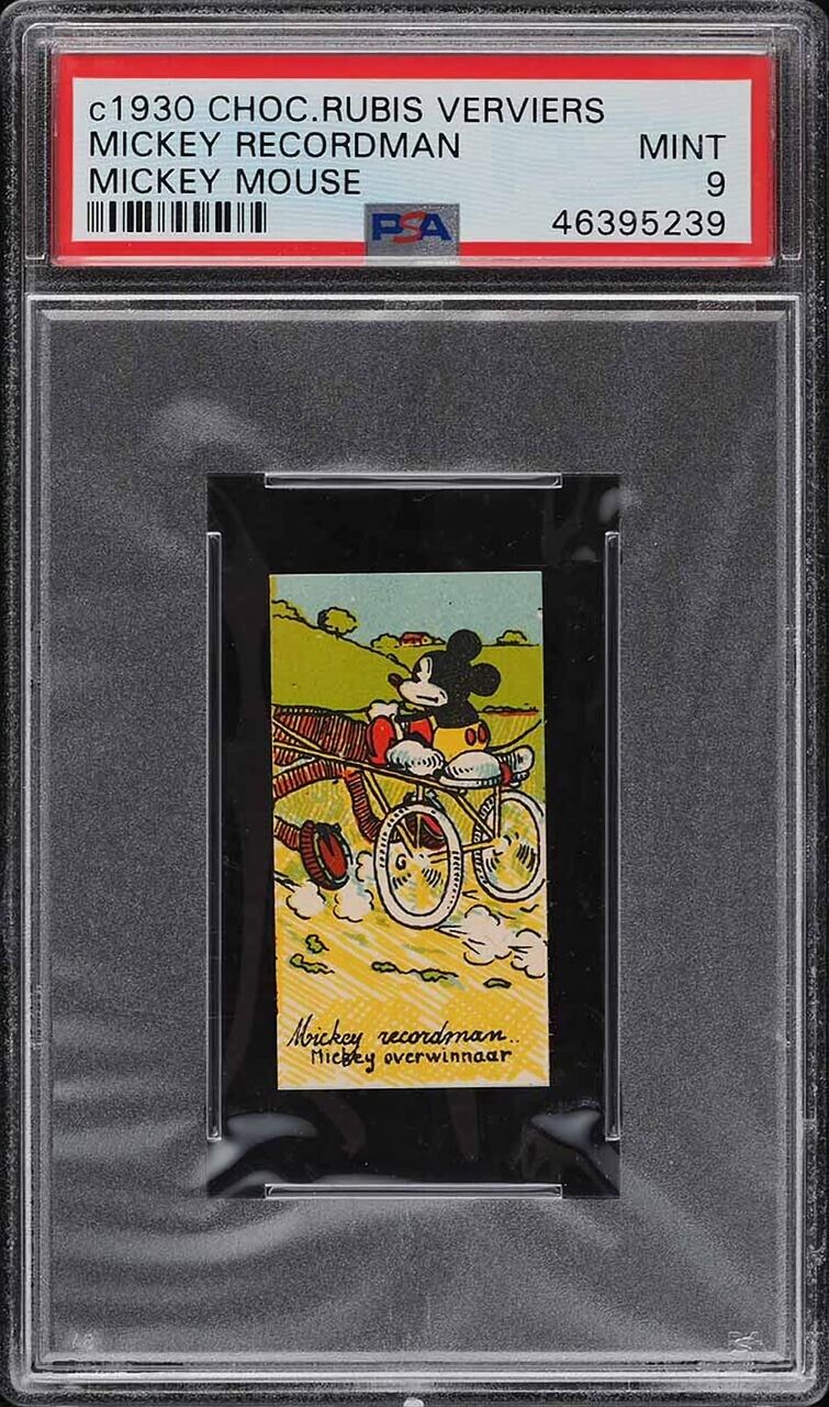 Mickey Mouse 1930s Chocolaterie Rubis Verviers (Mickey Recordman) PSA 9 MINT 