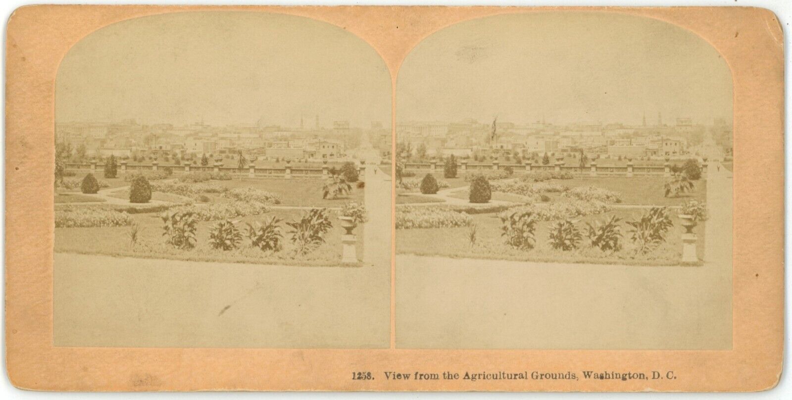 c1900's Real Photo Stereoview View From The Agricultural Grounds, Washington, DC
