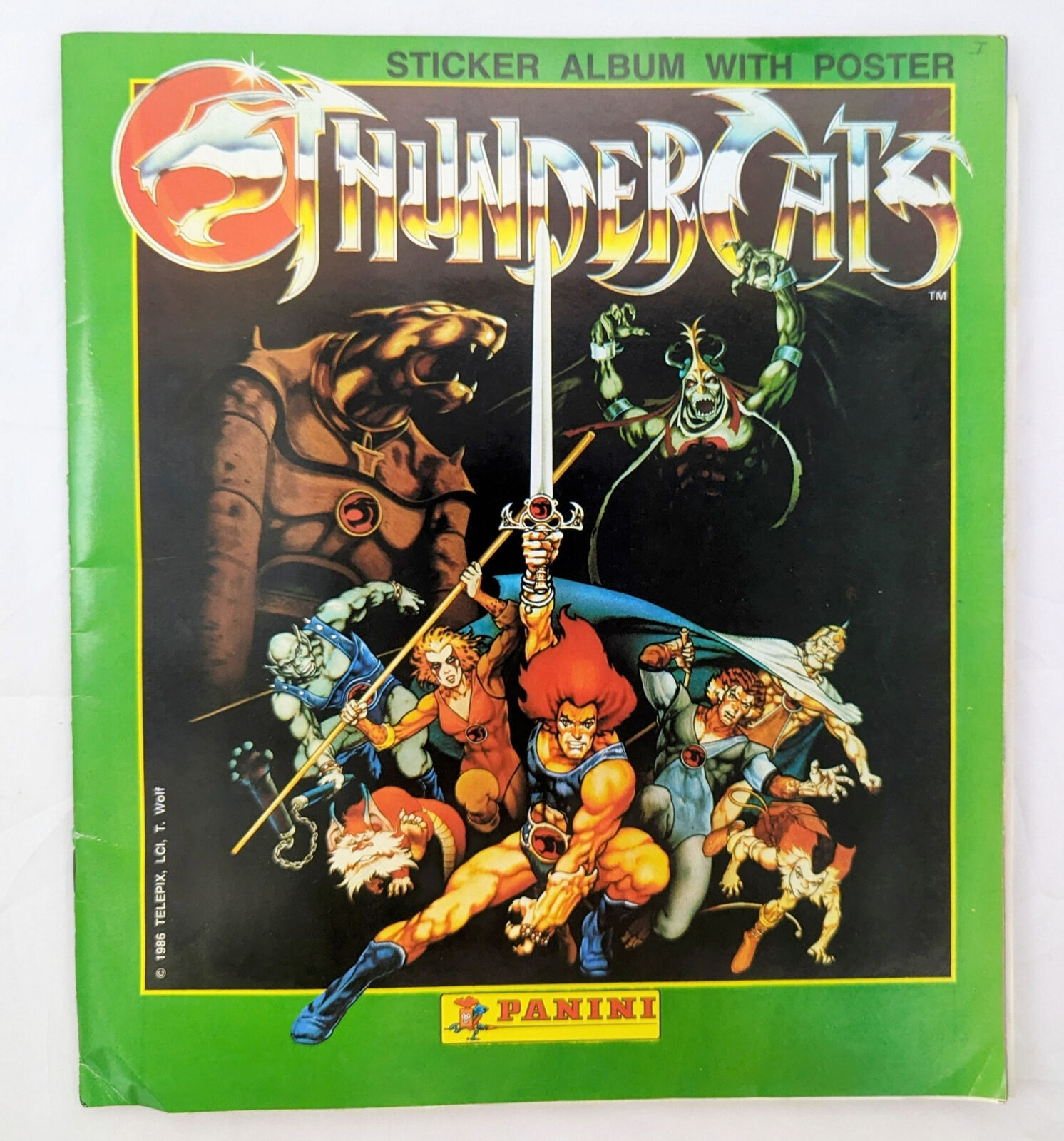1986 Telepix Panini Thundercats Sticker Album With Poster Complete