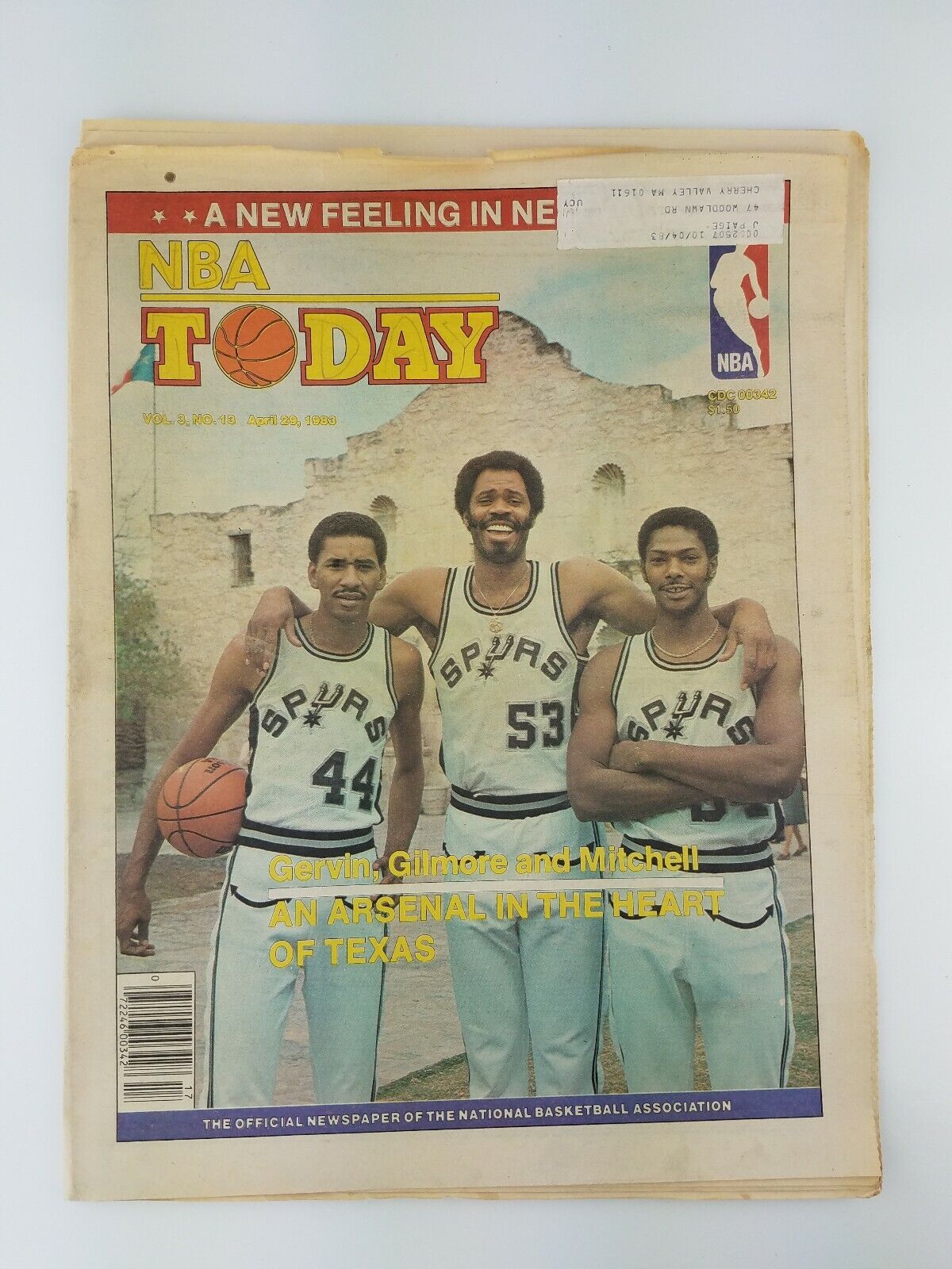 RARE Vtg 1983 NBA Today Newspaper Magazine Basketball San Antonio Spurs Gervin