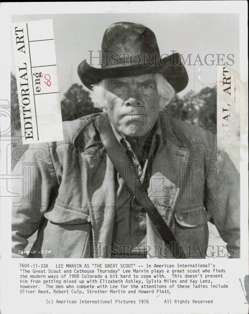 1976 Press Photo Actor Lee Marvin in \
