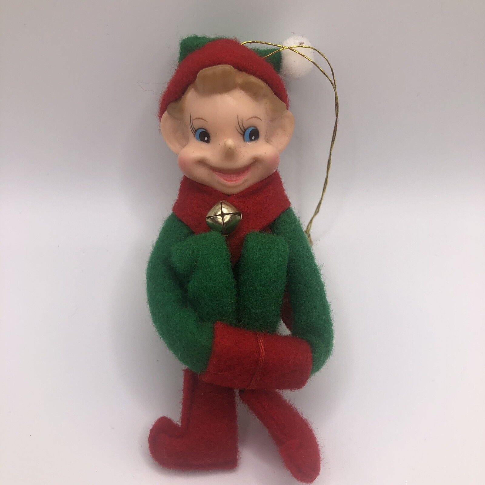 ANNALEE Knee Hugger Elf Christmas Ornament  Vermont Country Store 2009