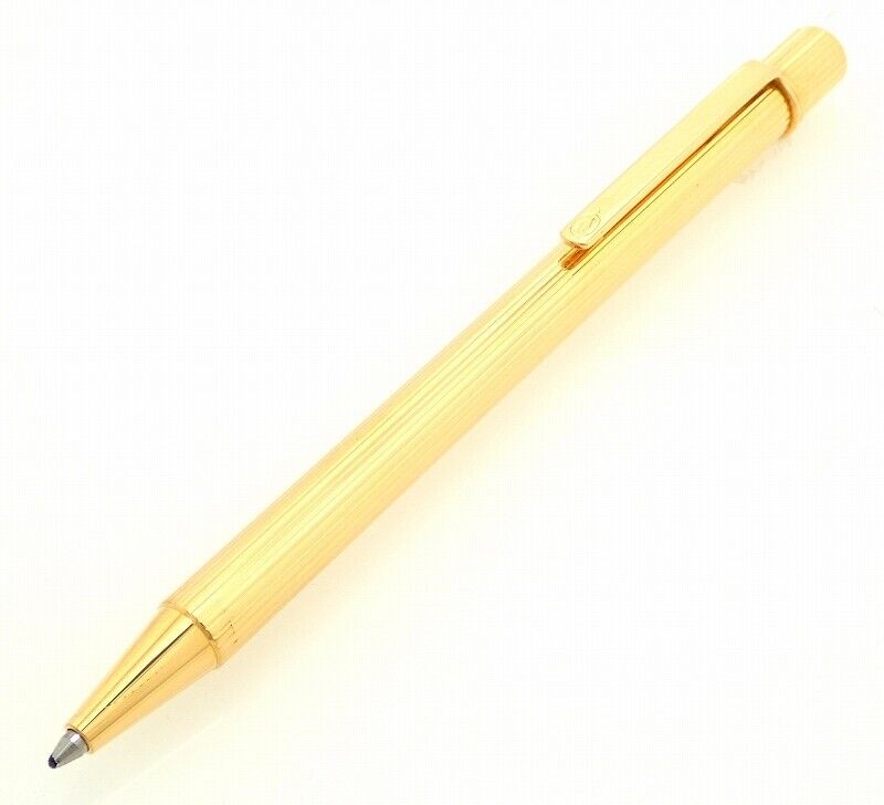 Cartier Must II Gold Plated Twist style Ballpoint Pen ST150090