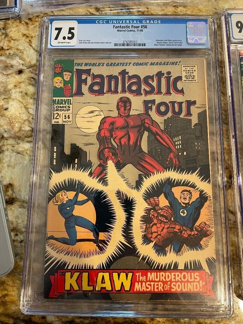 FANTASTIC FOUR #56 CGC 7.5 - 1966 - DOUBLE COVER - SILVER AGE - MARVEL COMICS
