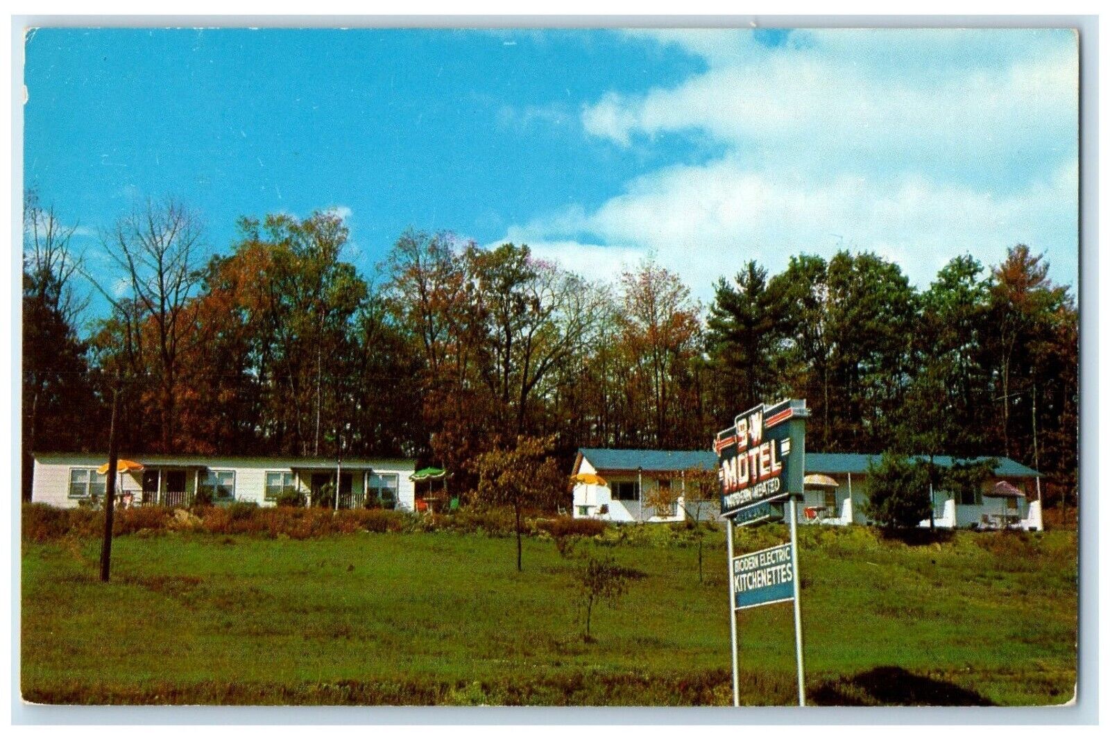 c1960's 9W Motel Catskill Exterior Building Athens New York NY Vintage Postcard