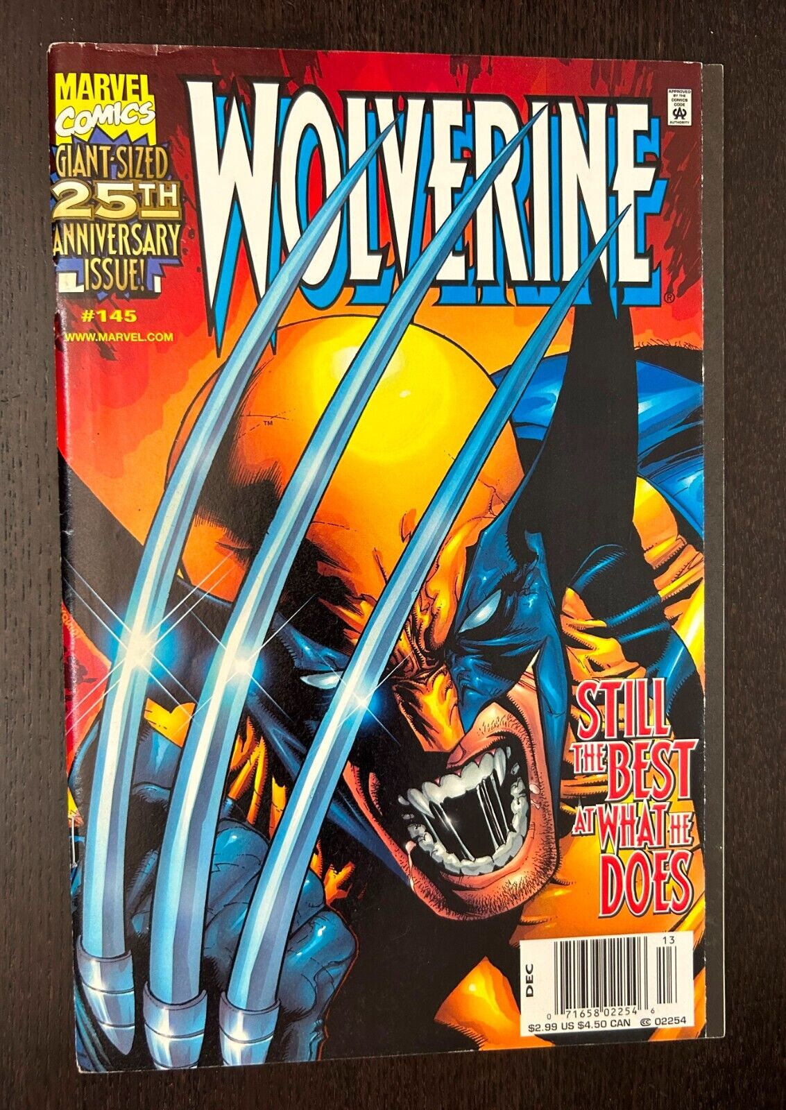 WOLVERINE #145 (Marvel Comics 1999) -- NEWSSTAND Variant -- Non Foil -- VF- (B)