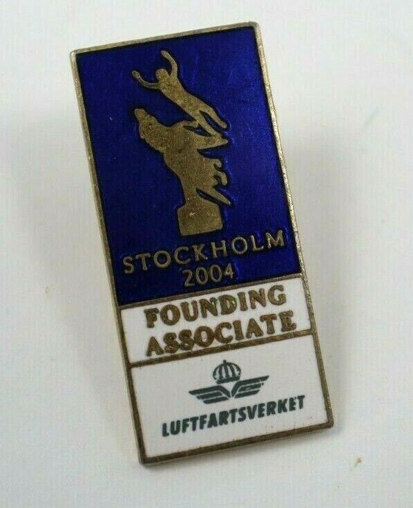 2004 Olympic Games Stockholm Founding Associate Luftfartsverket Lapel Hat Pin
