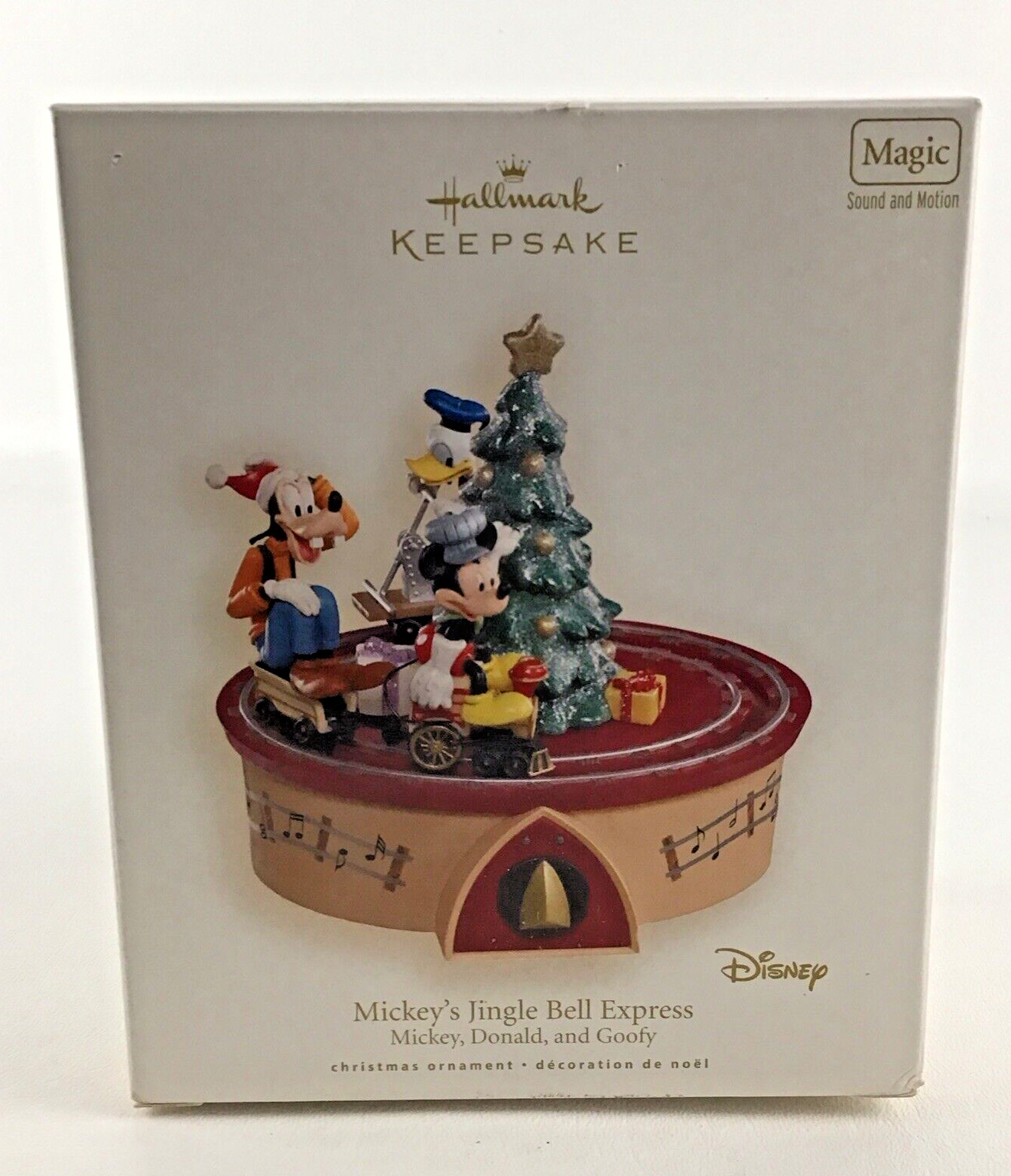 Hallmark Ornament Disney Mickey\'s Jingle Bell Express Magic Sound Motion 2007