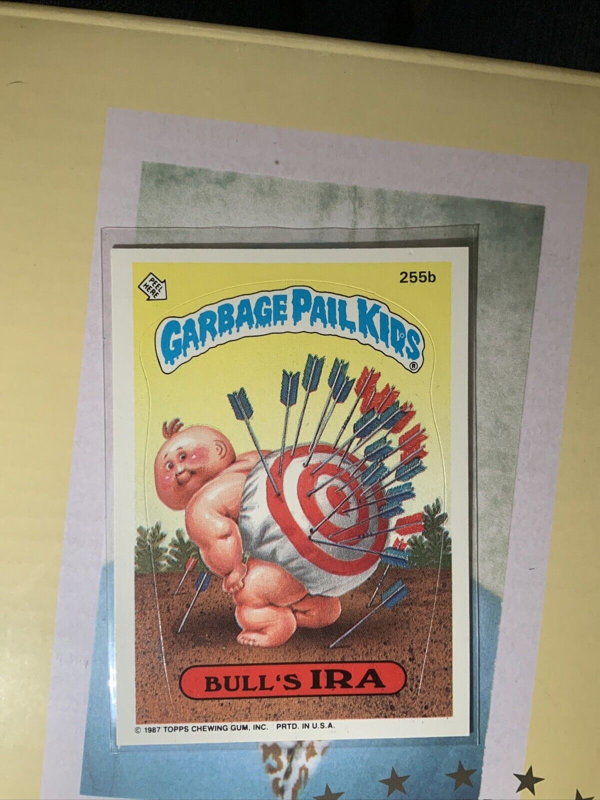 1987 Topps Garbage Pail Kids #255b BULLS IRA Series 7 GPK EXT-MINT