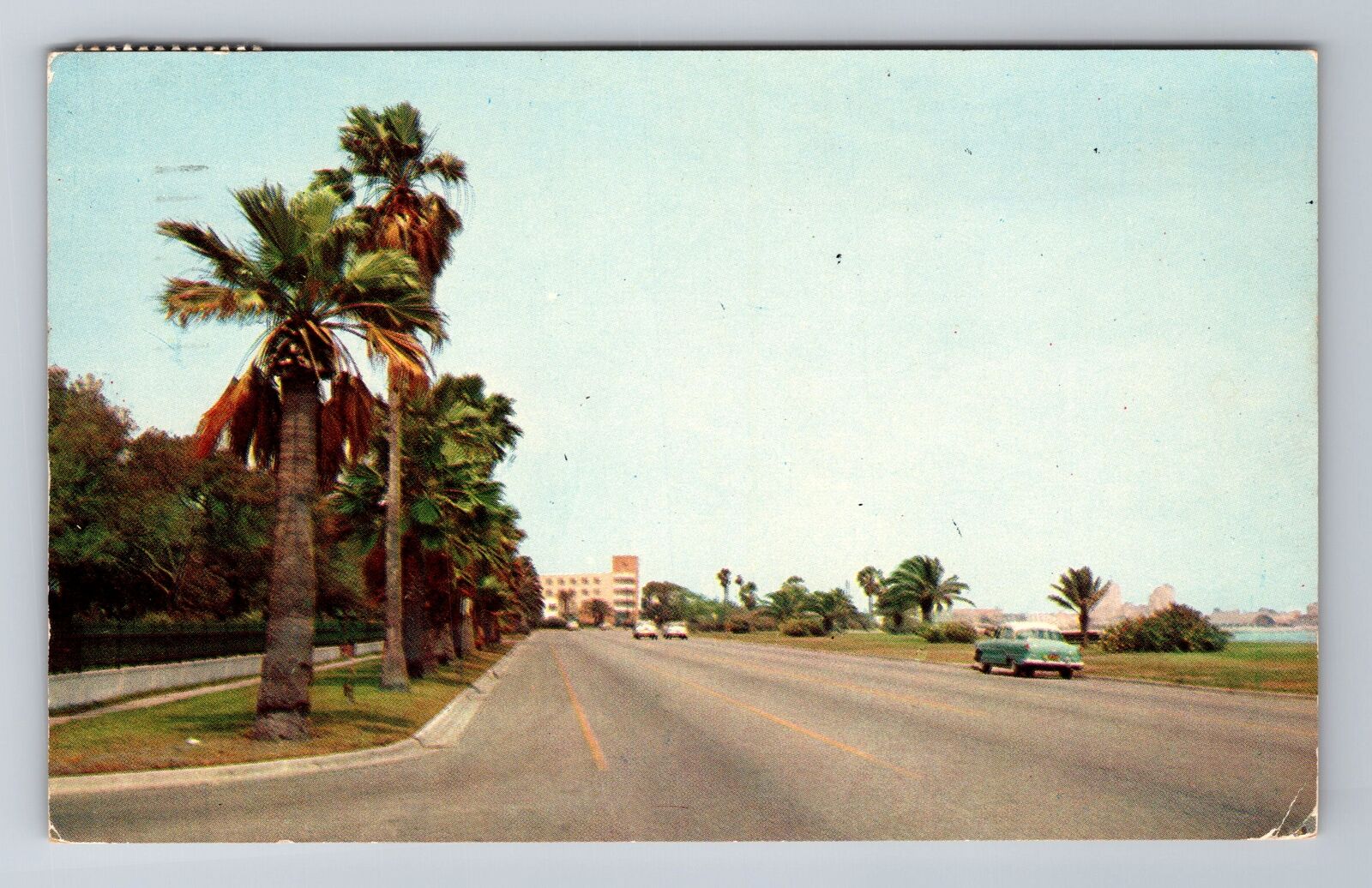 Corpus Christi TX-Texas, Beautiful Ocean Drive, Antique, Vintage c1957 Postcard
