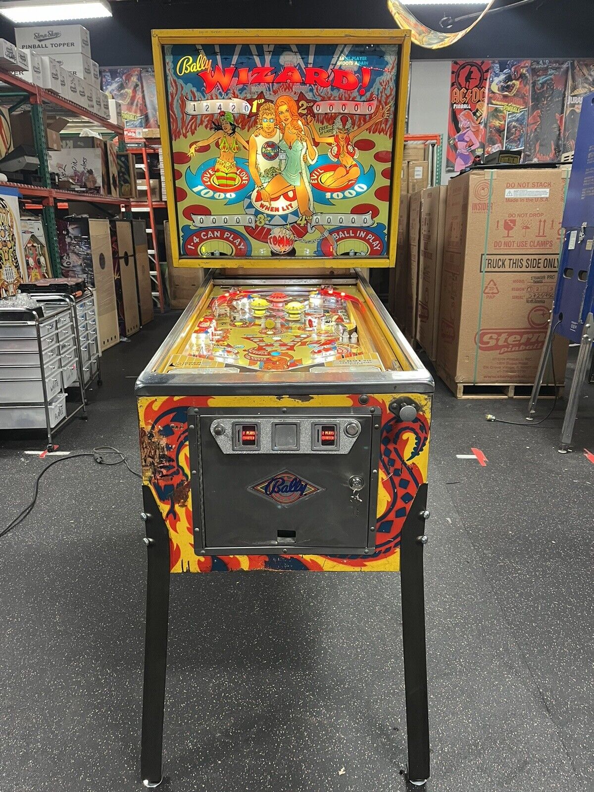 1975 BALLY WIZARD WIZARD TOMMY ROGER DALTRY PINBALL MACHINE MARGARET