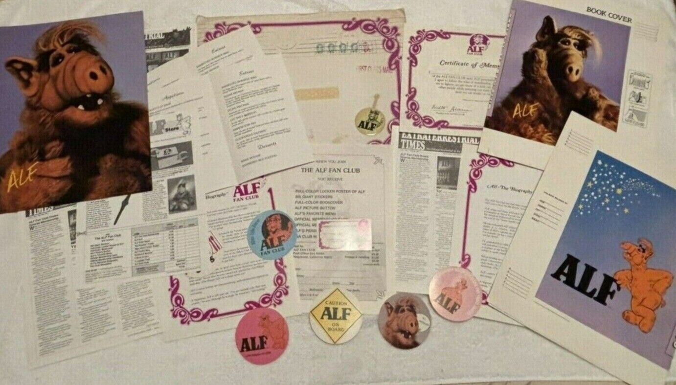 ULTIMATE ALF COLLECTIBLE COMPLETE ALF FAN CLUB COLLECTION
