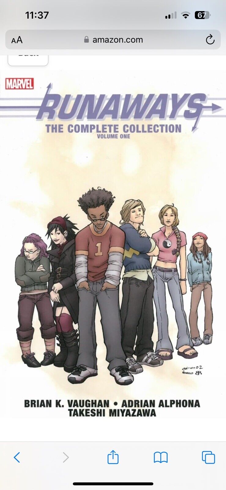 Runaways: The Complete Collection Vol 1 - Marvel Comics TPB Trade Brian Vaughan