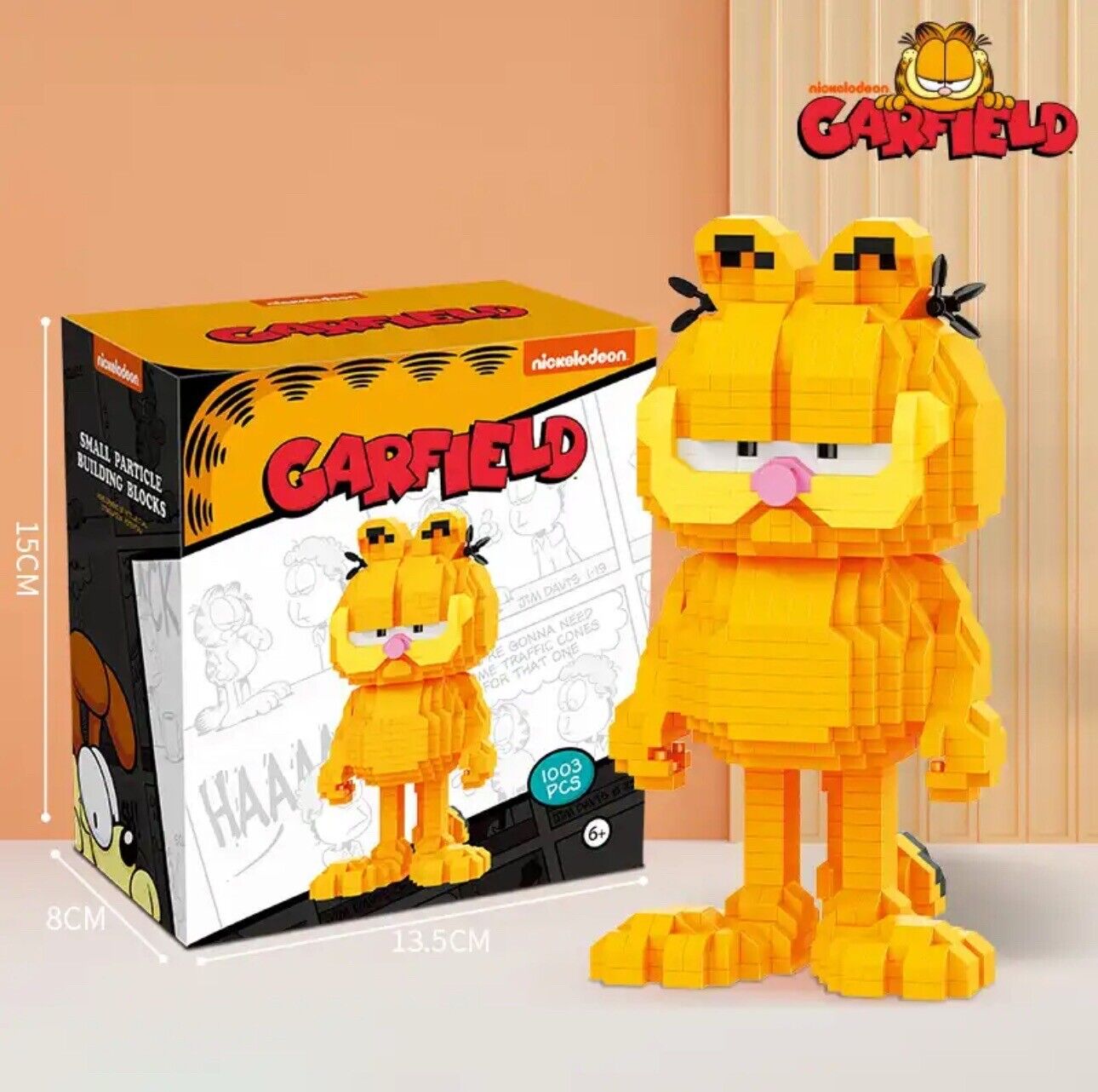 Garfield Mini Blocks Magic Cartoon Cat Anime Figures Collection Building Toy