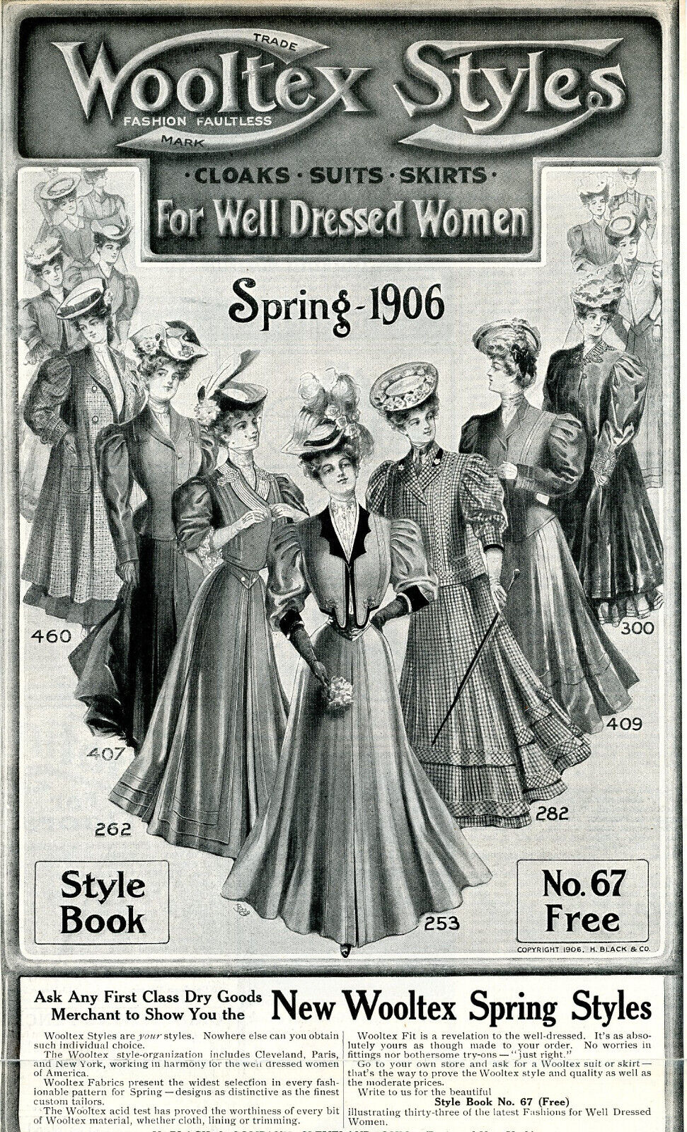 1906 Original Wooltex Ad.Ladies Victorian Spring Clothing For Well Dressed Women