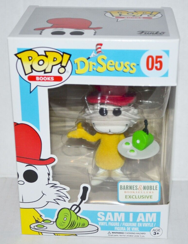 Funko POP Dr. Seuss Sam I Am #05 Figure Barnes & Noble Exclusive Flocked MINT🔥