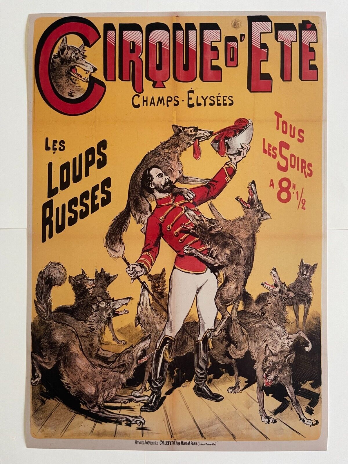 Circus Poster Carnival Sideshow Wolves Art Vintage Style Print Freakshow