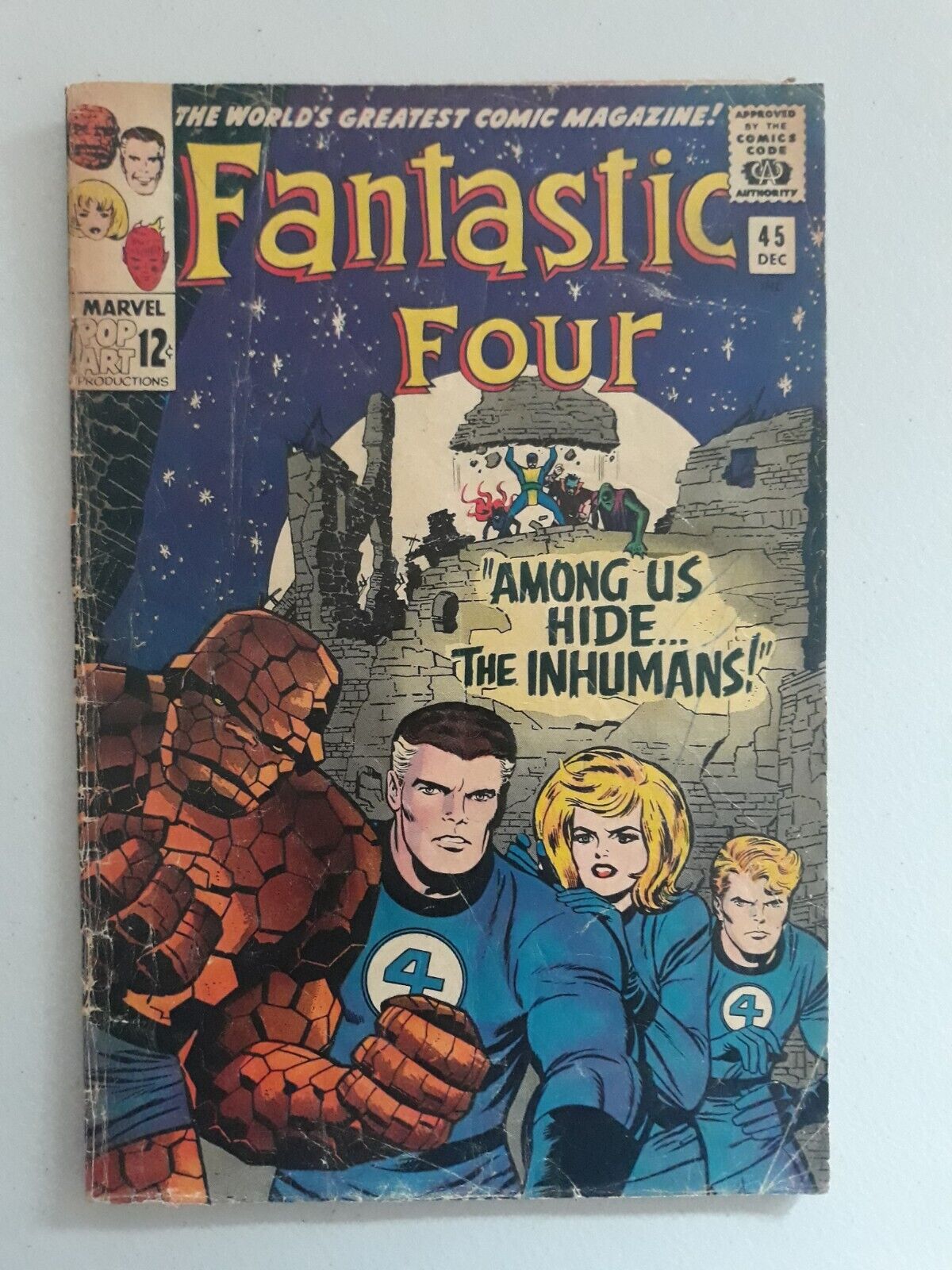 Fantastic Four 45 Inhumans 1st Appearance Marvel Comics 1965 MCU