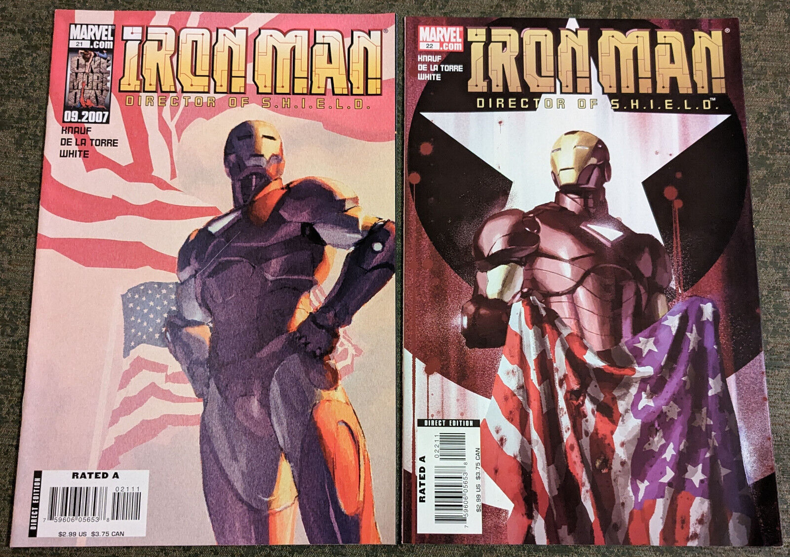 Lot of Iron Man : Director of S.H.I.E.L.D #21 & #22 - 2 comic books - 2007