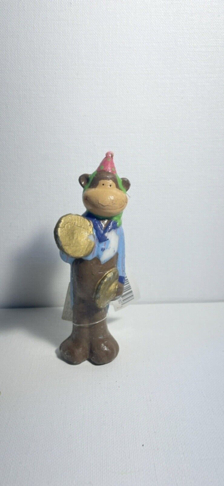 Russ Berries Candle Monkey with Cymbals Vintage