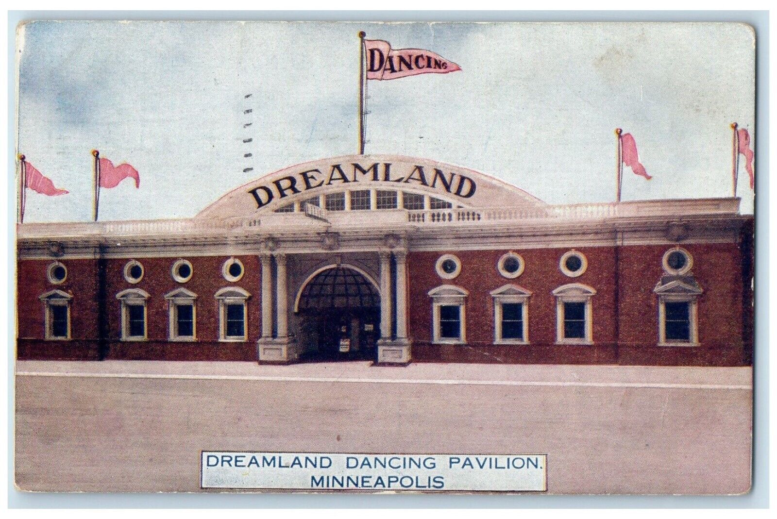 1910 Dreamland Dancing Pavilion Minneapolis Minnesota MN Antique Postcard