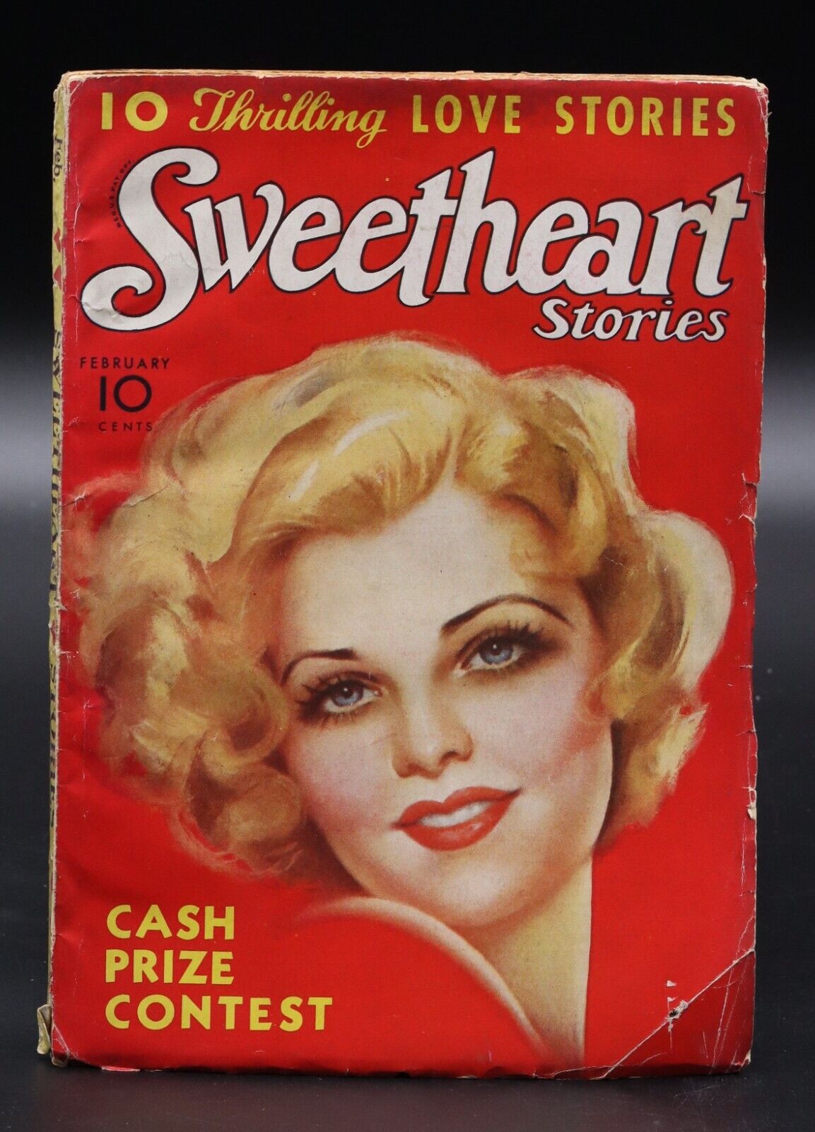 Sweetheart Stories (1925) Feb 1935 Rare Romance Pulp Airbush Painted Cover VG+