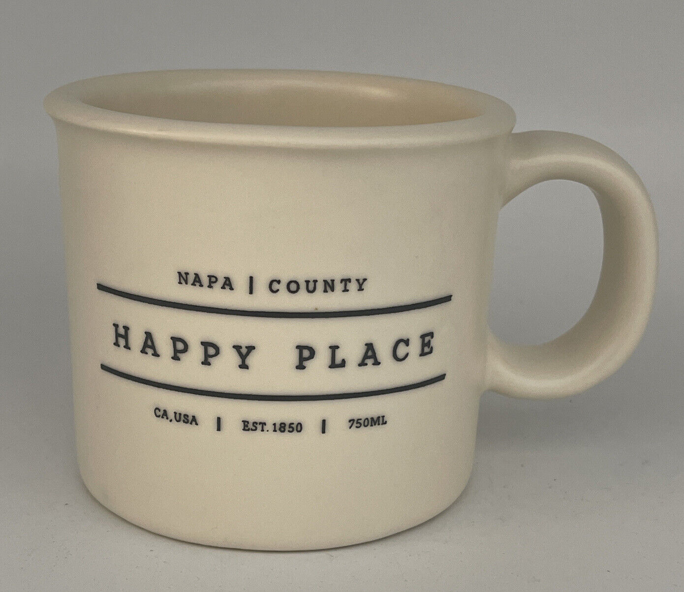 Mercantile 12 Napa County Happy Place Coffee Mug Cup 25 oz California