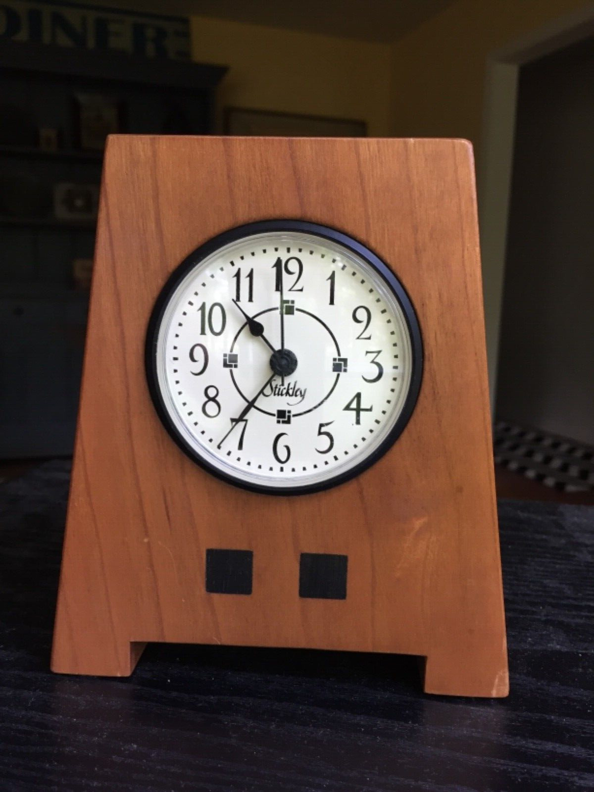 vintage stickley clock mantle mission arts crafts miniature prairie roycroft