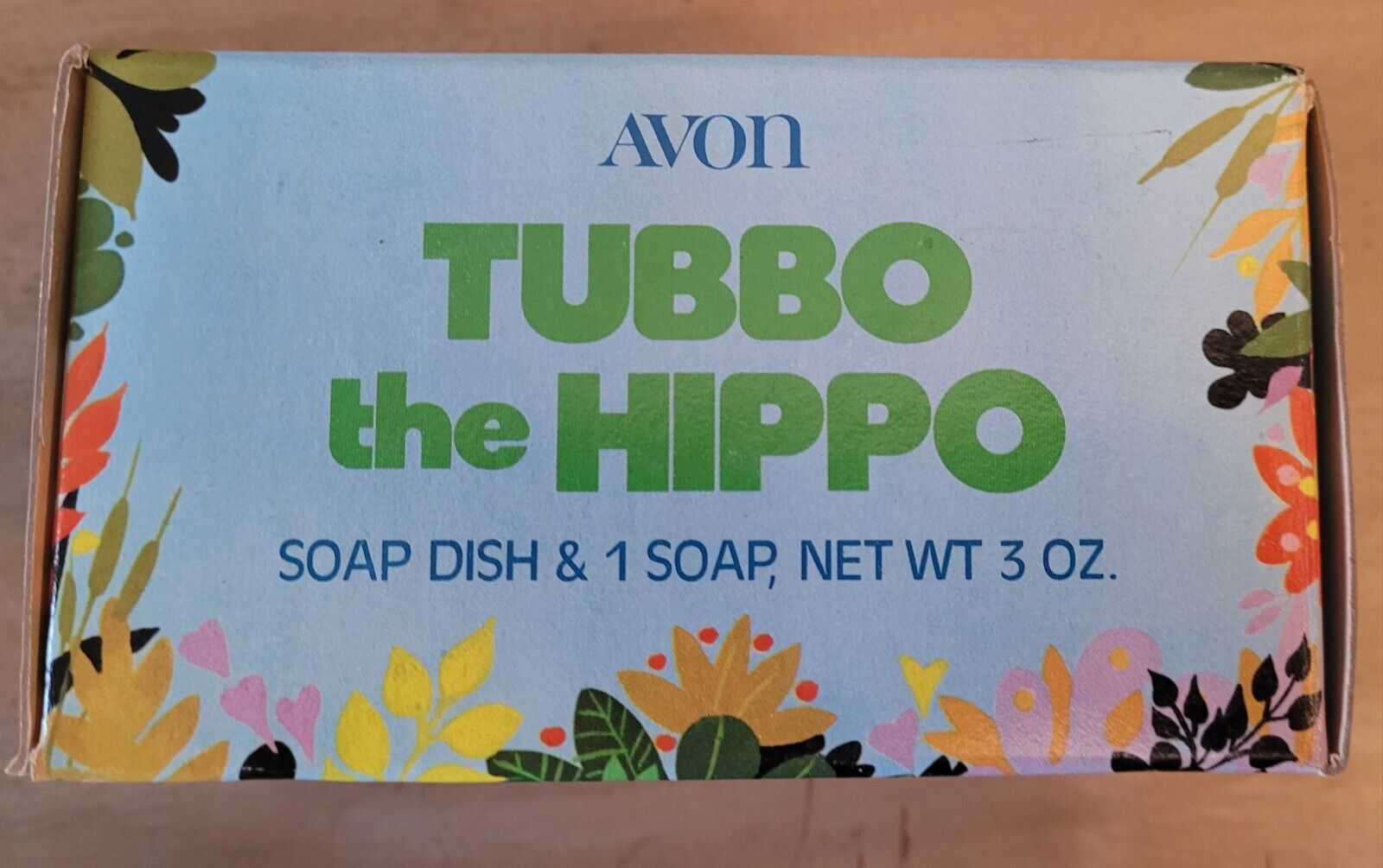 Avon Tubbo The Hippo Soap Dish with Bar Soap Vintage New In Box