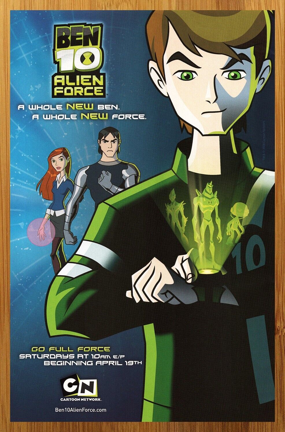 2008 Ben 10 Alien Force TV Series Print Ad/Poster Cartoon Network Show Promo Art