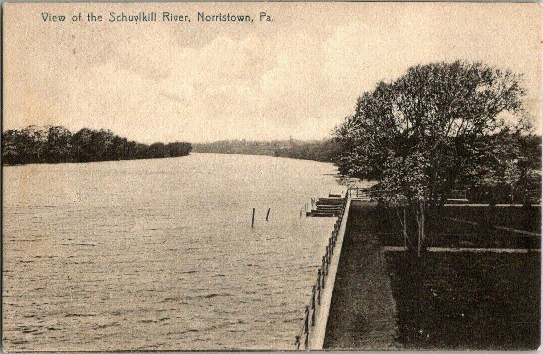 1907. NORRISTOWN,PA. VIEW OF THE SCHUYLKILL RIVER.  POSTCARD TM24