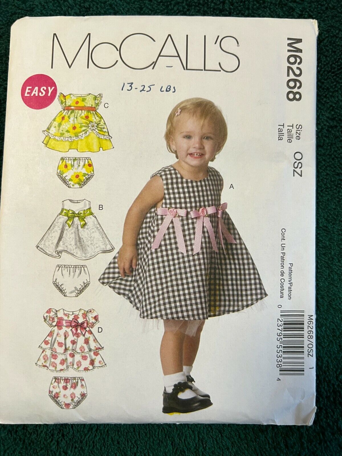 6268 McCall\'s ~  Pattern is Size 13-25 LBS ~ ~ ~ ~ ~ Listing MP 32