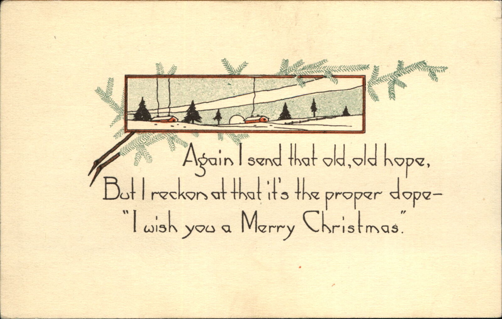 Christmas ~ Arts & Crafts ~ Raymond Howe ~ vintage postcard
