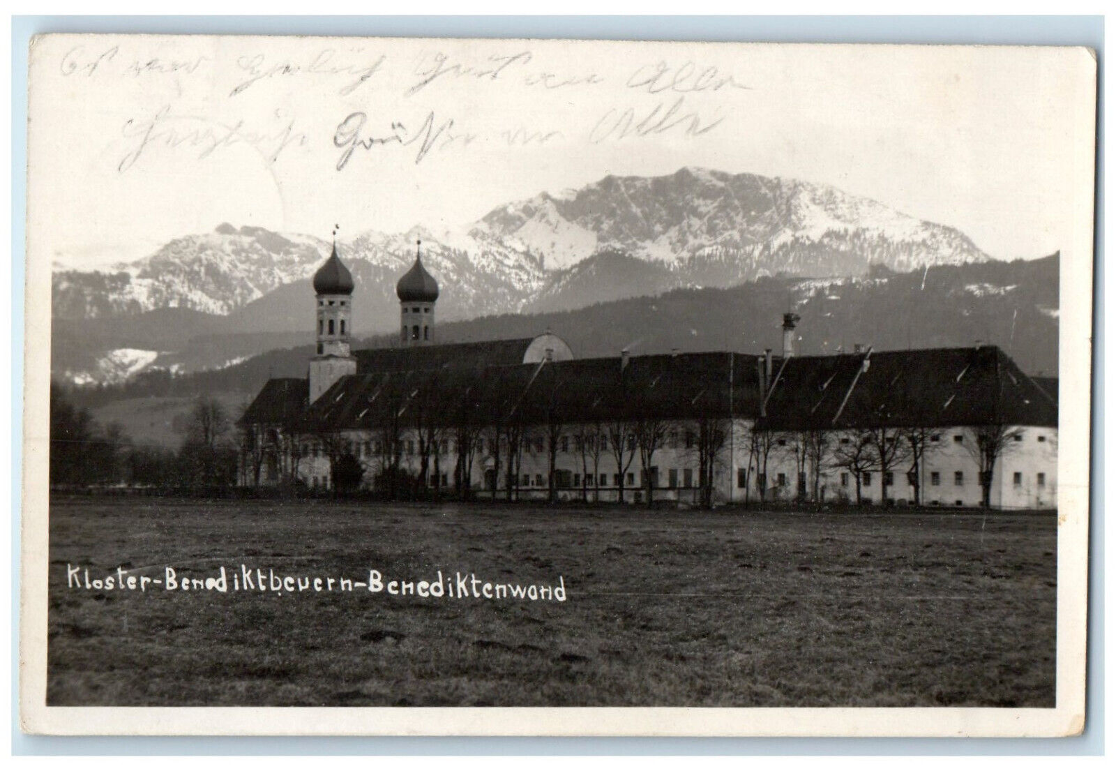 c1920's Monastery Benediktbeuern Bavaria Germany Antique RPPC Photo Postcard