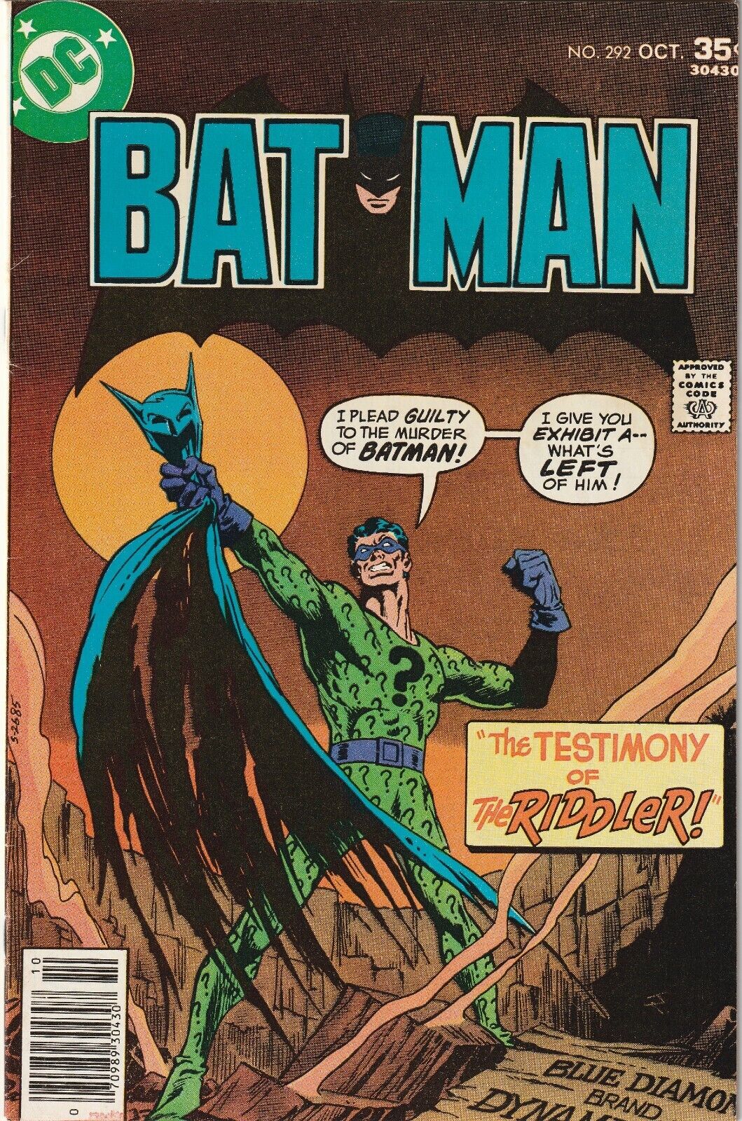 Batman #292 Iconic Riddler Cover (1977)