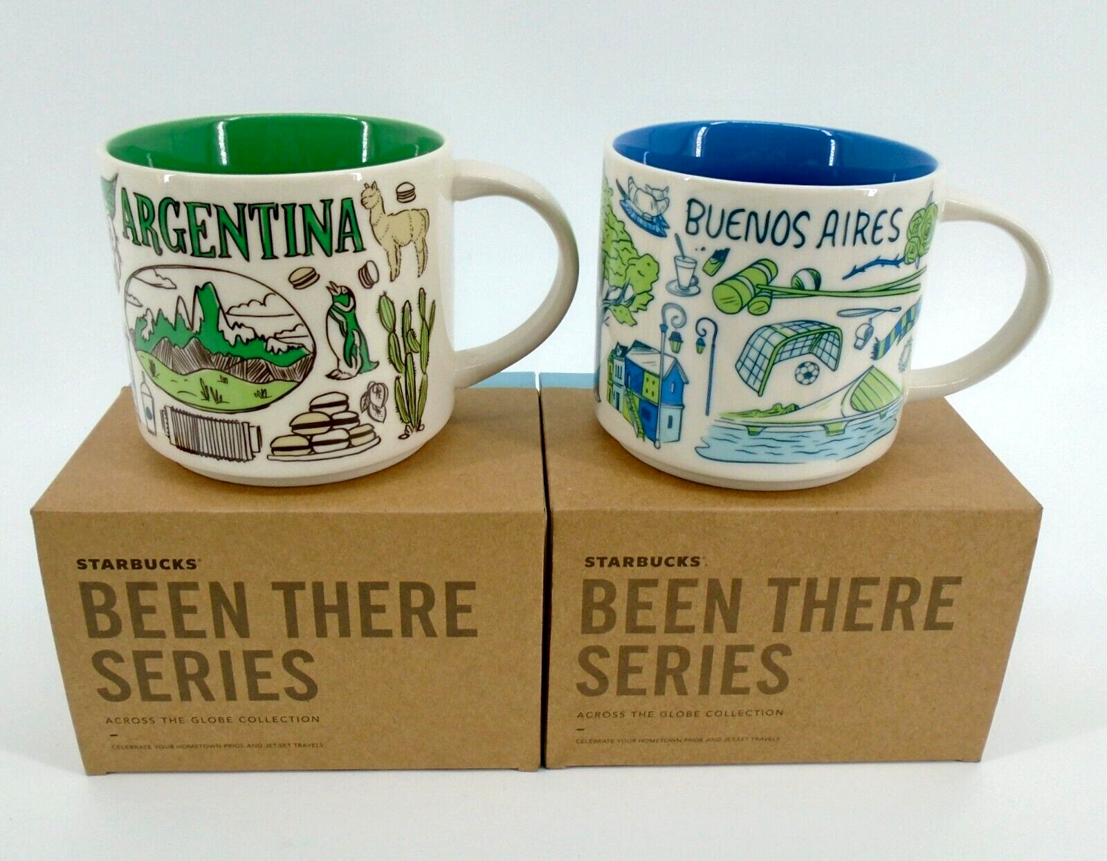 Starbucks Coffee Mug Argentina Buenos Aires Been There Series Set of 2