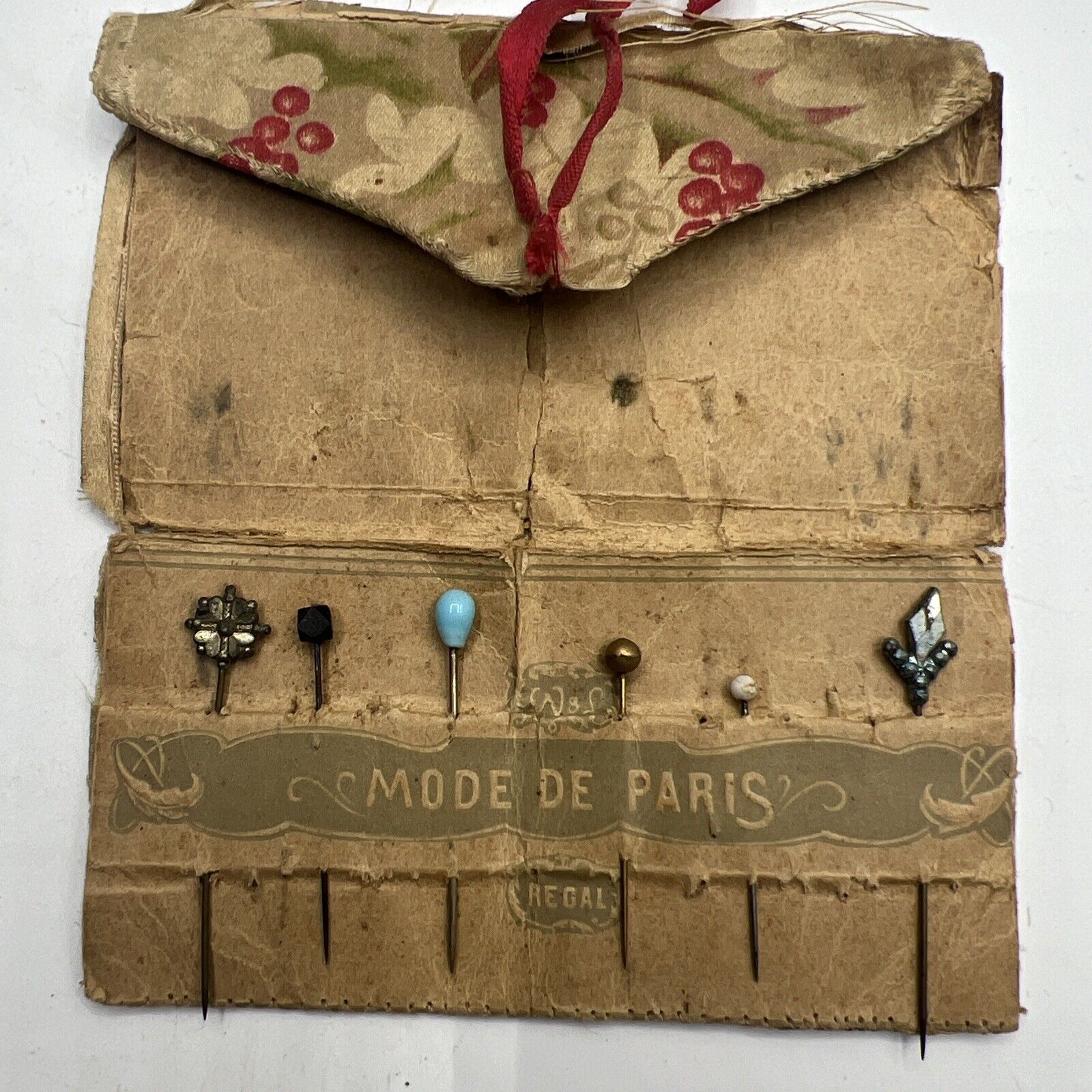Victorian Antique French Paris Hat Pins In Case Epingles Fantasies Mode De